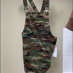Camo overall dress